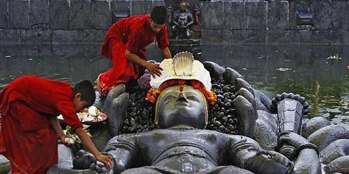 Budhanilkantha Temple visit in Nepal tour